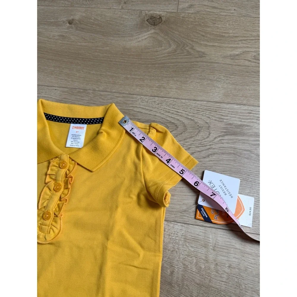 NWT Girls Kids Gymboree playproof uniforms nanotex short sleeve polo size 3T